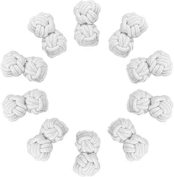 Shirt White Knot Cufflinks (2)