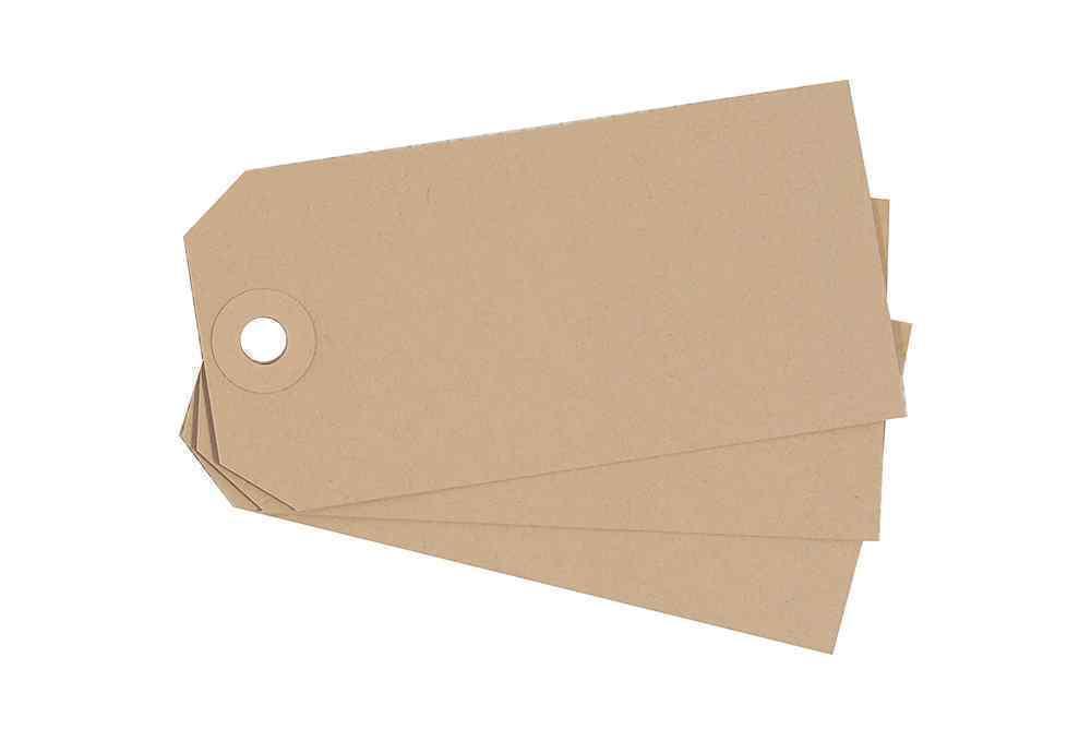 Hamper Tags BUFF - UNSTRUNG (1000) TG8025   120MM