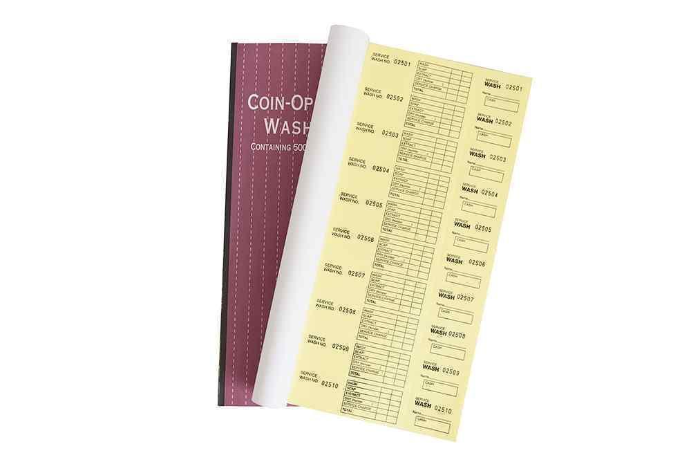 Ticket Book - Yellow Laundry Service Wash